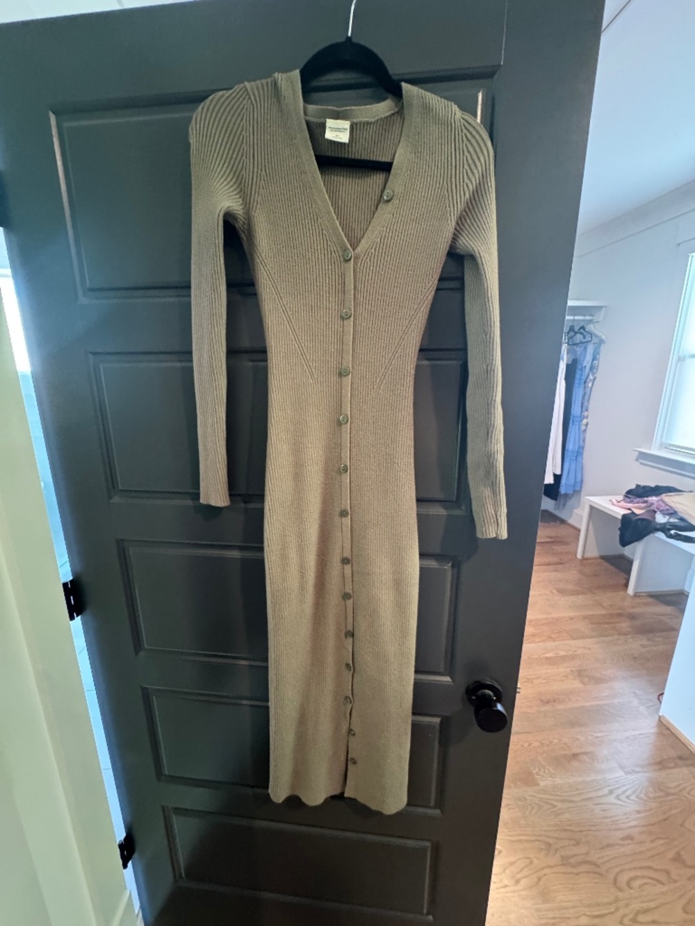 Abercrombie XS Soft AF Green Sweater Dress